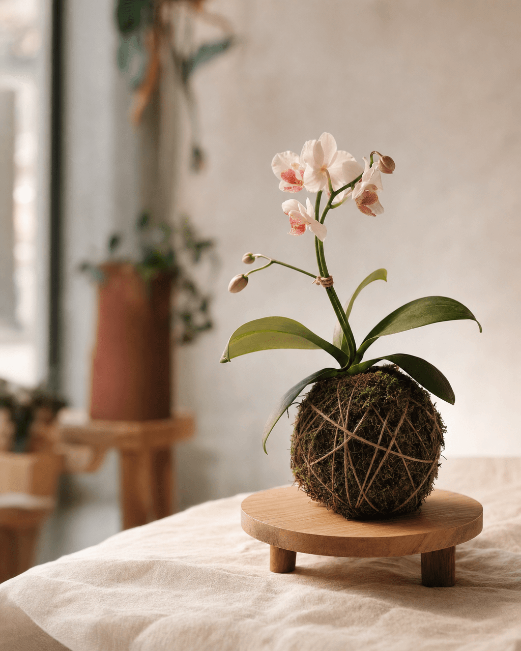 Kokedama de orquídea