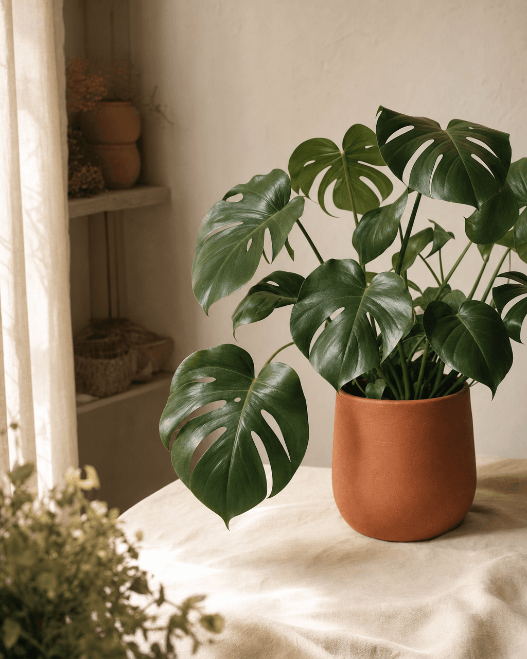 Monstera deliciosa em vaso